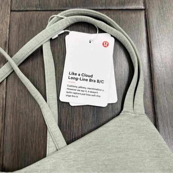 Lululemon Like a Cloud Longline Bra *Light Support, B/C Cup Heathered Jade Grey - Picture 3 of 8